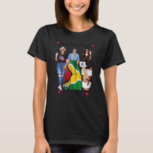 Womens Proud Puerto Rican Guyana Roots Patriotic F T-Shirt