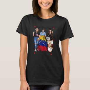 Womens Proud Puerto Rico Venezuela Roots Geborene  T-Shirt