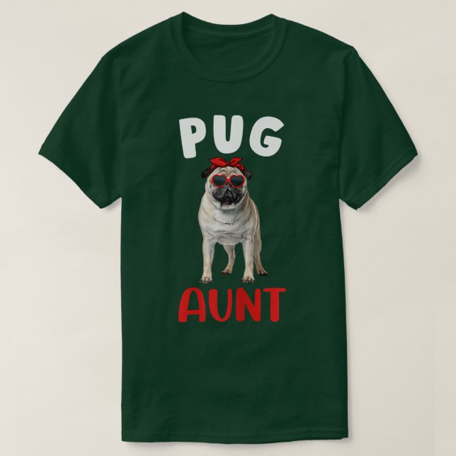 Womens Pug Aunt Auntie Pug Dog Lover Owner Funny M T-Shirt (Design vorne)