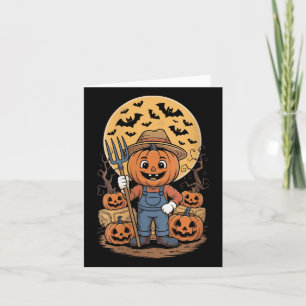 Womens Pumpkin Bauer Halloween Costume für Jungs G Karte