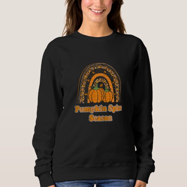 Womens Pumpkin Spice Season Fall Season Rainbow PS Sweatshirt (Vorderseite)