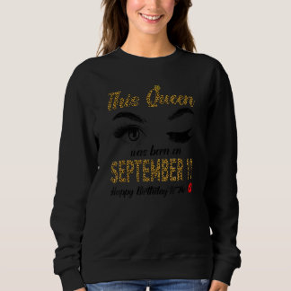 Womens Queens Are Born On September 10th A Queen W Sweatshirt
