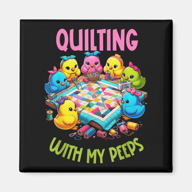Womens Quilting With My Funny Quilting Gift For Wo Magnet (Vorne)