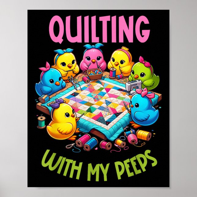 Womens Quilting With My Funny Quilting Gift For Wo Poster (Vorne)