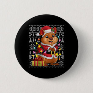 Womens Quokka Xmas Sweater Style Ugly Santa Quokka Button