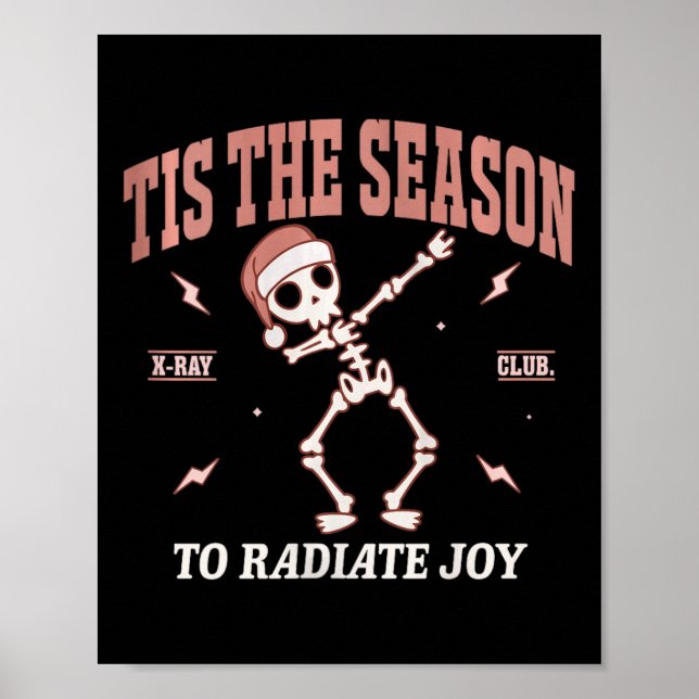 Womens Radiate Joy Krass Tech Radiologin Weihnacht Poster (Vorne)