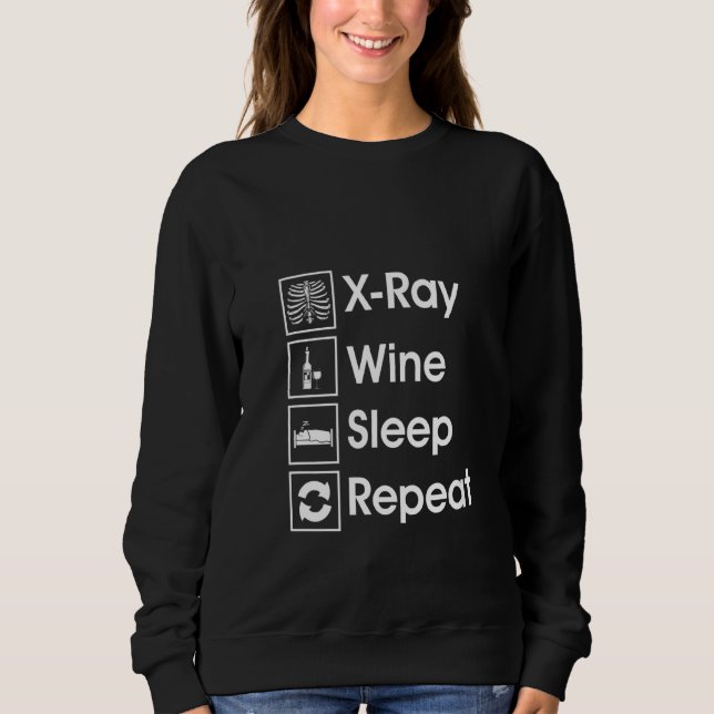 Womens Radiologist Wine Sweatshirt (Vorderseite)
