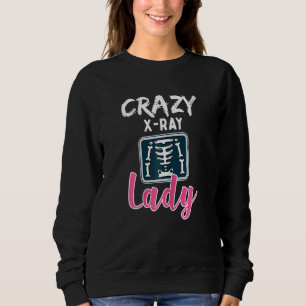 Womens Radiology Crazy X Ray Lady Krass Tech Sweatshirt