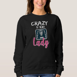 Womens Radiology Crazy X Ray Lady Krass Tech Sweatshirt