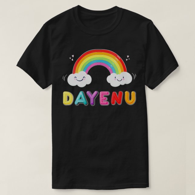 Womens Rainbow Dayenu Pessach Song Pesach Sever D T-Shirt (Design vorne)