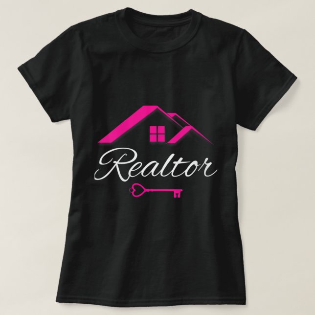 Womens Real Anwesen Agent Niedlich Realtor V-Neck T-Shirt (Design vorne)