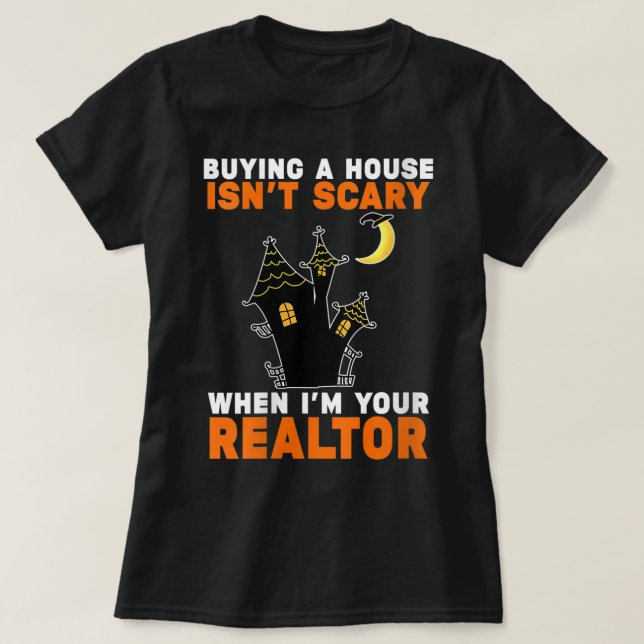 Womens Realtor Halloween Real Anwesen Agent & Brok T-Shirt (Design vorne)