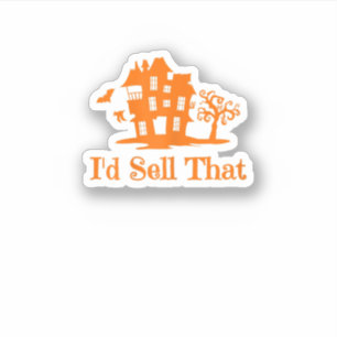 Womens Realtor Halloween würde ich dieses echte An Aufkleber