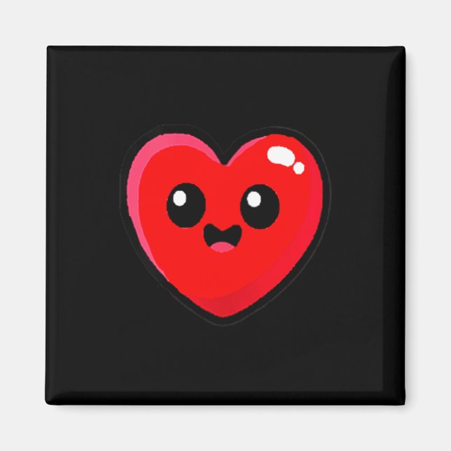 Women's Red Heart Funny Cute Design For Men Women  Magnet (Vorne)