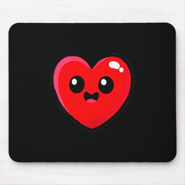 Women's Red Heart Funny Cute Design For Men Women  Mousepad (Vorne)