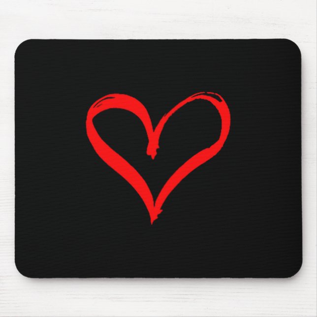 Women's Red Heart Funny Cute Design For Men Women  Mousepad (Vorne)