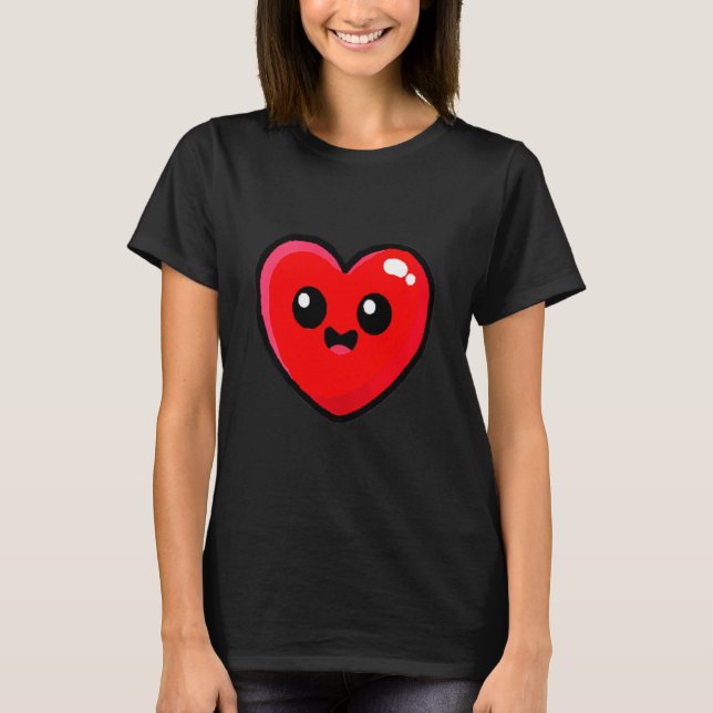 Women's Red Heart Funny Cute Design For Men Women  T-Shirt (Vorderseite)