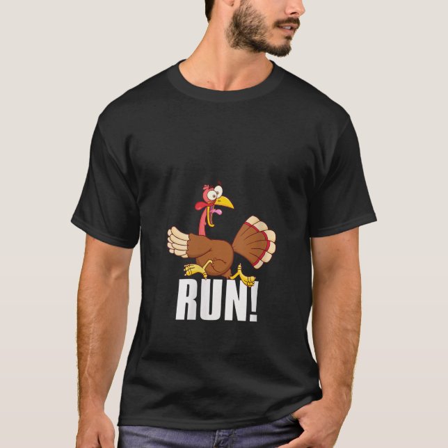 Womens rennen lustigen Erntedank mit 5k Race Turk T-Shirt (Vorderseite)