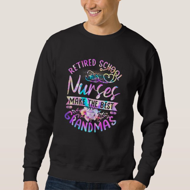 Womens Retired School Nurses Grandma Nursing Grand Sweatshirt (Vorderseite)