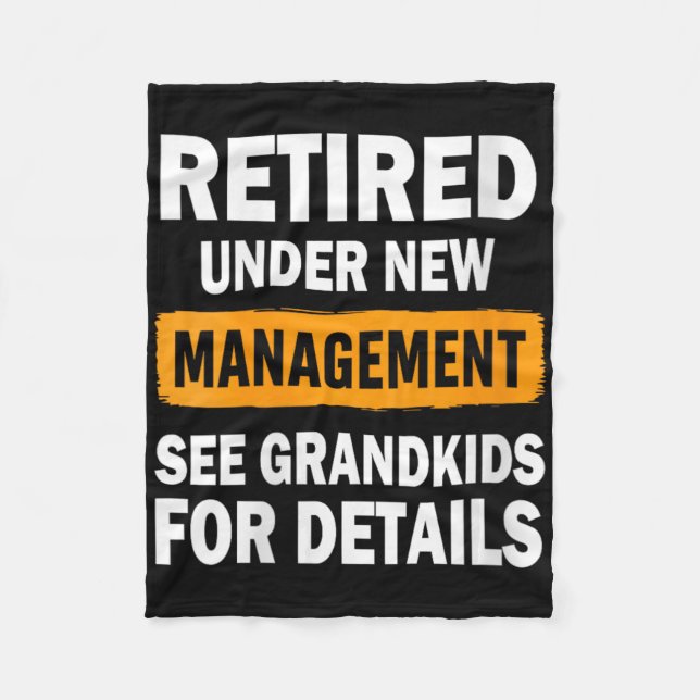 Womens Retired Under New Management See Grandkids  Fleecedecke (Vorderseite)