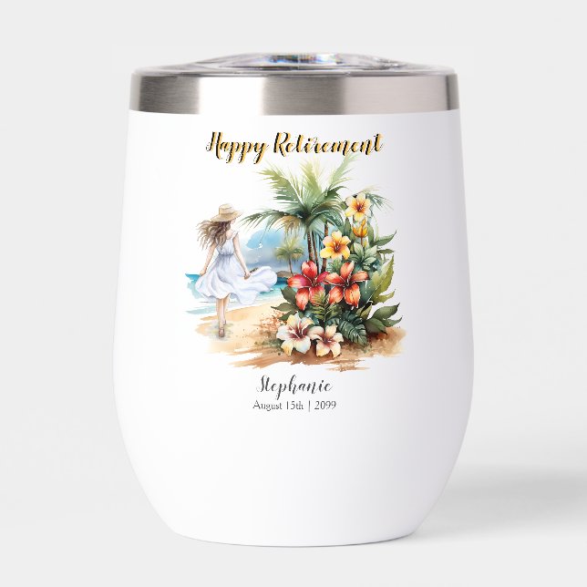 Women's Retirement Beach Aloha Blume Party (Vorderseite)