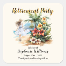Women's Retirement Beach Aloha Blume Party