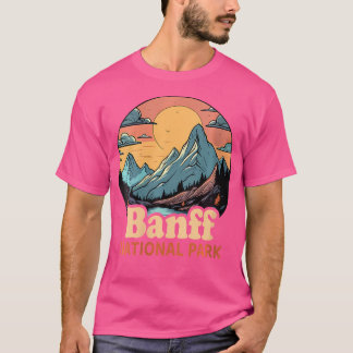Womens Retro Banff Nationalpark California Camping T-Shirt
