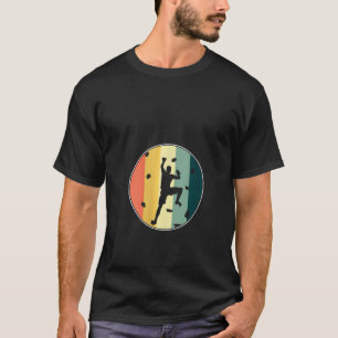 Womens Retro Boulderer Wall Climber Rock Klettern T-Shirt