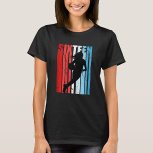 Womens Retro Girl 16. Basketball Geburtstagsspiele T-Shirt