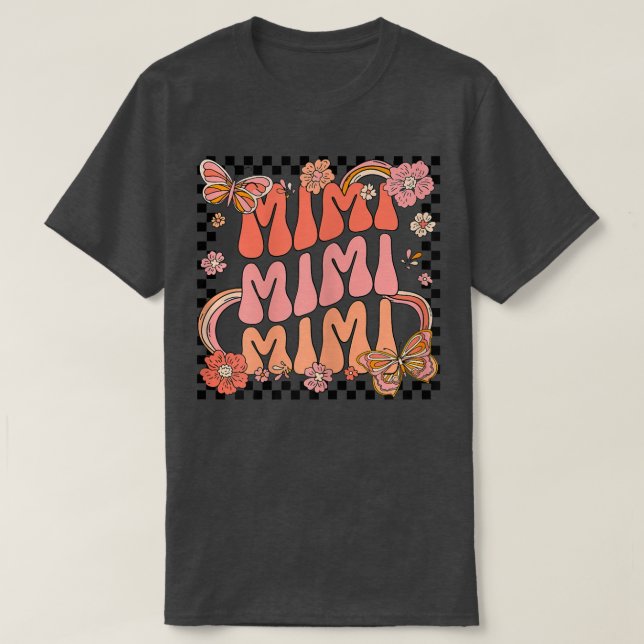 Womens Retro Groovy Mimi Beste Mimi T-Shirt (Design vorne)