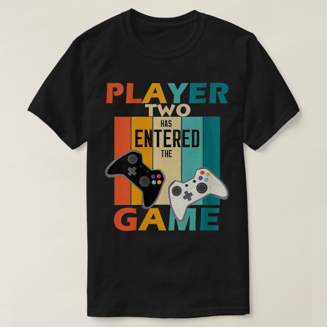 Womens Retro Player Two ist in das Gamer Gam einge T-Shirt (Design vorne)