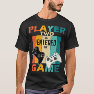 Womens Retro Player Two ist in das Gamer Gam einge T-Shirt