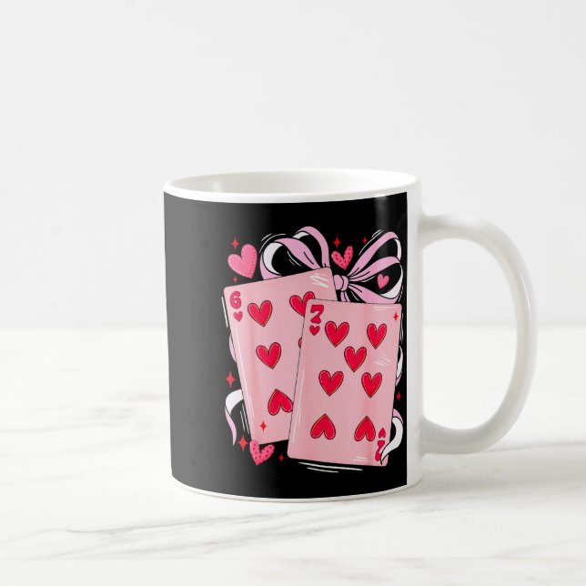 Womens Retro Six Seven 67 Meme Valentines Day Play Kaffeetasse (Rechts)