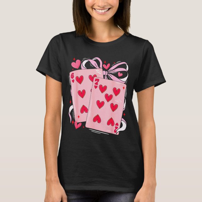 Womens Retro Six Seven 67 Meme Valentines Day Play T-Shirt (Vorderseite)