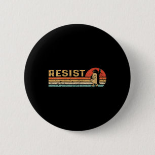 Womens Retro Sunset Penguin Resist Pinguine Protes Button