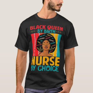 Womens Retro Vintage Schwarze Königin von Geburt a T-Shirt