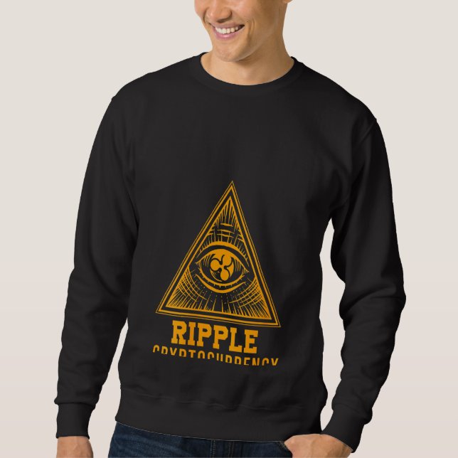 Womens Ripple Xrp Pyramid Crypto Coin Money Crypto Sweatshirt (Vorderseite)