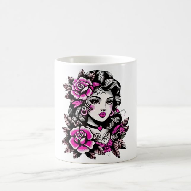 Women's Roses Coffee Mug Kaffeetasse (Mittel)