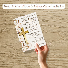 Womens Rustic Autumn Retreat Church Invitation Einladung
