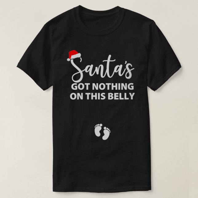 Womens Santa Got nichts auf dieser bösen Schwanger T-Shirt (Design vorne)