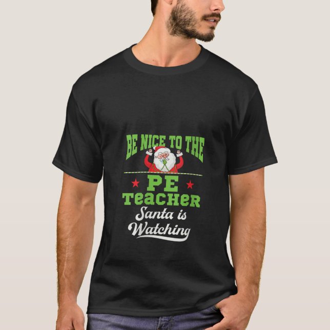Womens Santa Teaching Funny Physical Bildung Tee (Vorderseite)