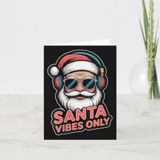 Womens Santa Vibes Only Funny P Culture Christmas  Karte (Vorderseite)