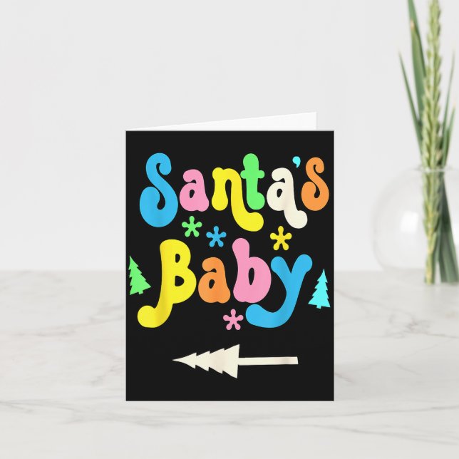 Womens Santa's Baby-pregnancy Announcement Christm Karte (Vorderseite)