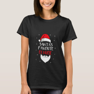 Womens Santa's Lieblings Er Nurse Funny Christmas  T-Shirt