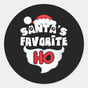 Womens Santa's Lieblings-Weihnachtskraut Runder Aufkleber