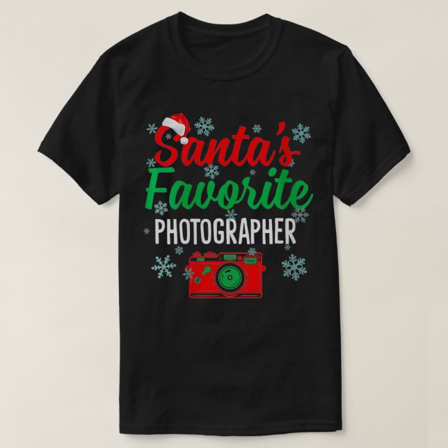 Womens Santas Lieblingsfotograf Funny Christma T-Shirt (Design vorne)