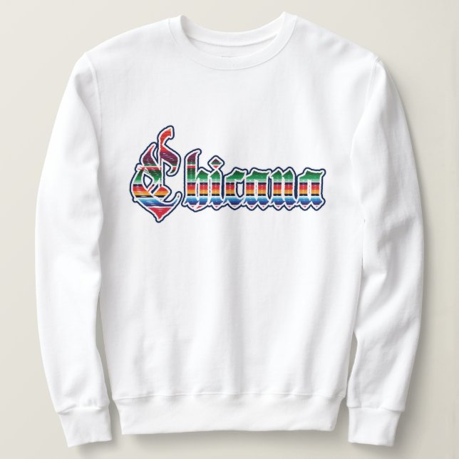 Womens Sarape print Chicana Sweatshirt (Design vorne)