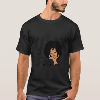 Womens Sassy African American Woman Curly Afro Bla T-Shirt