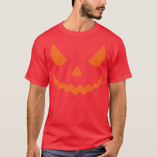 Womens Scary spooky Halloween laughing pumpkin fac T-Shirt
