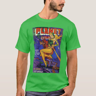 Womens Sci Fi Pin Up Girl Science Fiction Vintage  T-Shirt